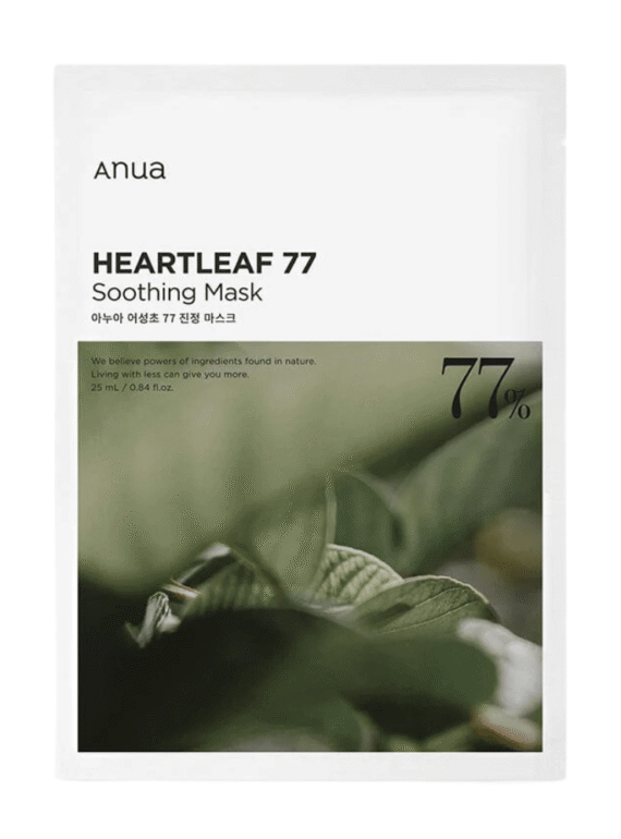 Heartleaf 77% Calmante Sheet Máscara - Anua K-Beauty