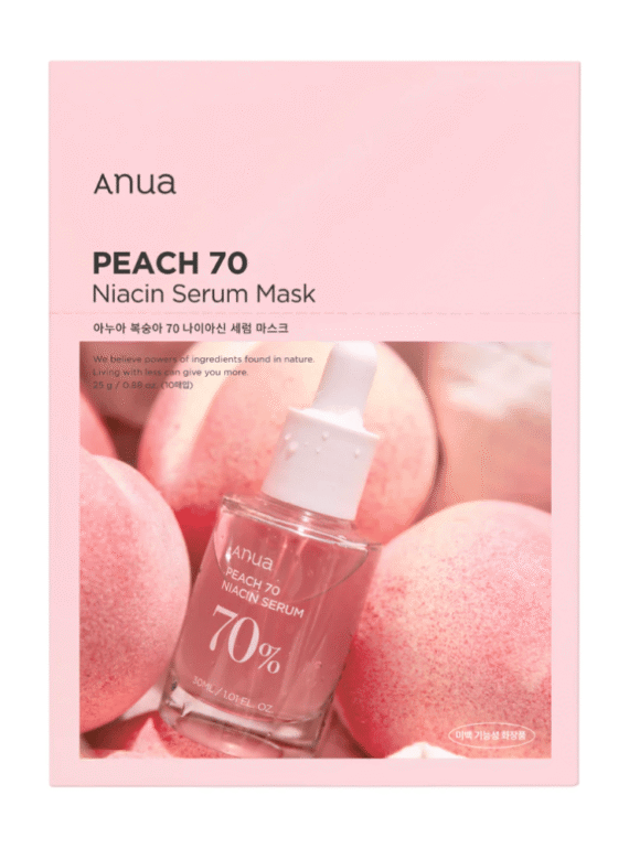 Peach 70% Niacin Sérum Facial Máscara - Anua K-Beauty