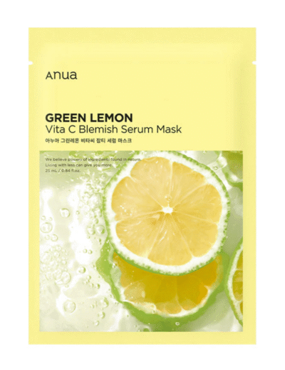 Green Lemon Vita C Blemish Sérum Facial Máscara - Anua K-Beauty