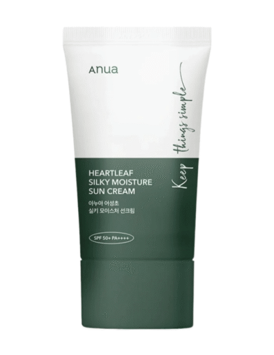 Heartleaf Silky Moisture Protetor Solar SPF 50+ PA++++ 50ml - Anua K-Beauty