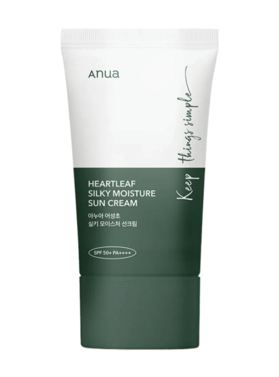 Heartleaf Silky Moisture Protetor Solar SPF 50+ PA++++ 50ml - Anua K-Beauty