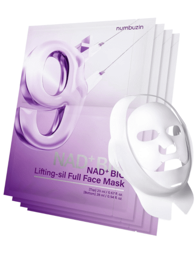 No.9 NAD+ Bio Lifting-sil Full Face Máscara Set 4 sheets - numbuzin K-Beauty